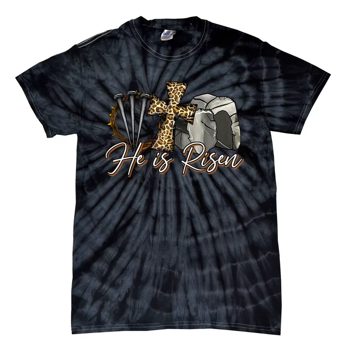 He Is Risen Jesus Christian Easter Day Religious Gifts Women Tie-Dye T-Shirt