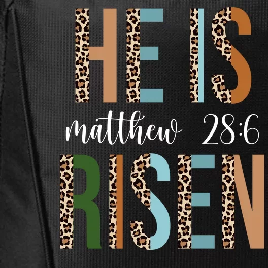 He Is Risen Matthew Bible Verse City Backpack