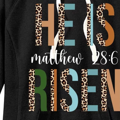 He Is Risen Matthew Bible Verse Women's Fleece Hoodie