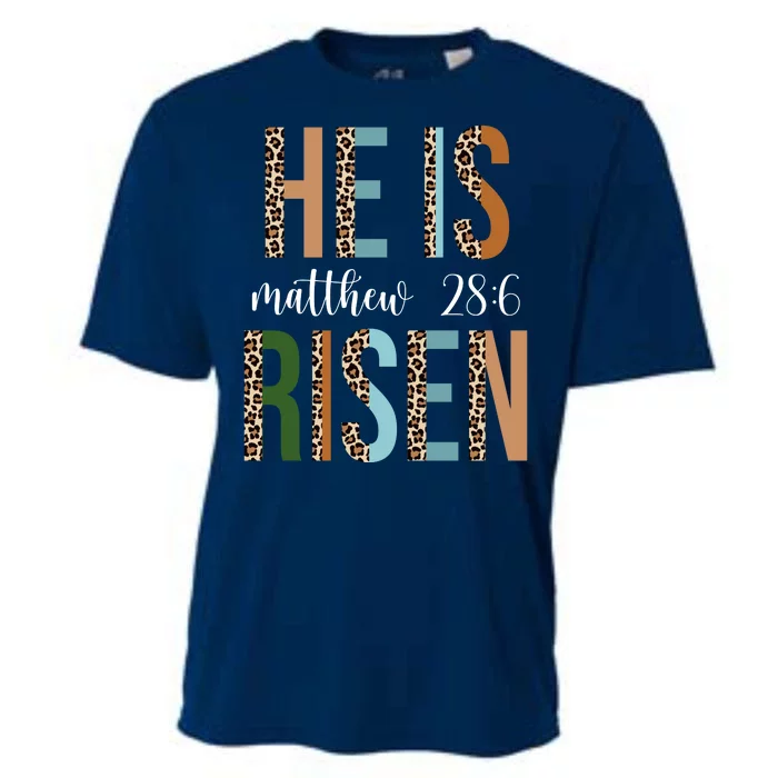 He Is Risen Matthew Bible Verse Cooling Performance Crew T-Shirt