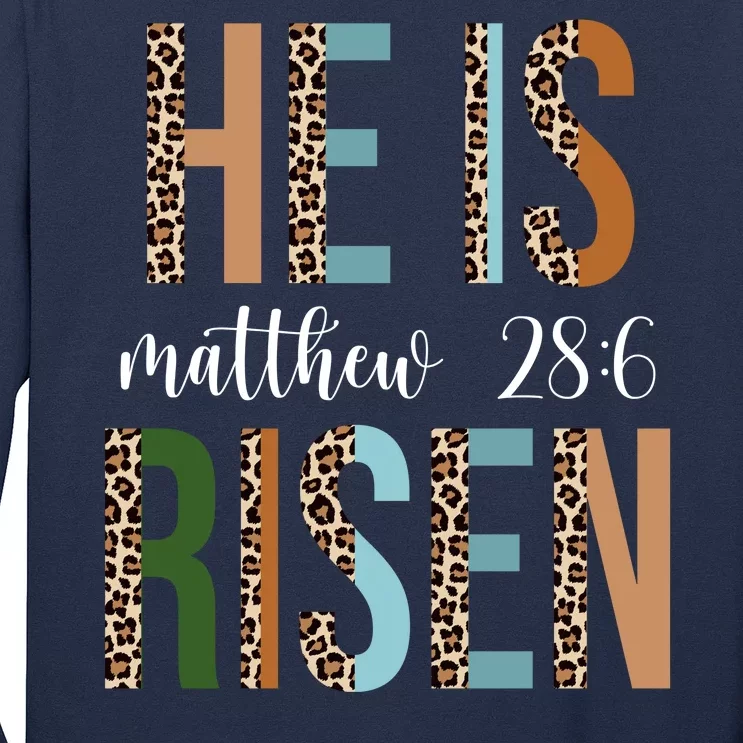 He Is Risen Matthew Bible Verse Long Sleeve Shirt