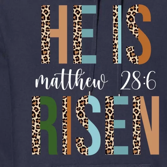 He Is Risen Matthew Bible Verse Premium Hoodie