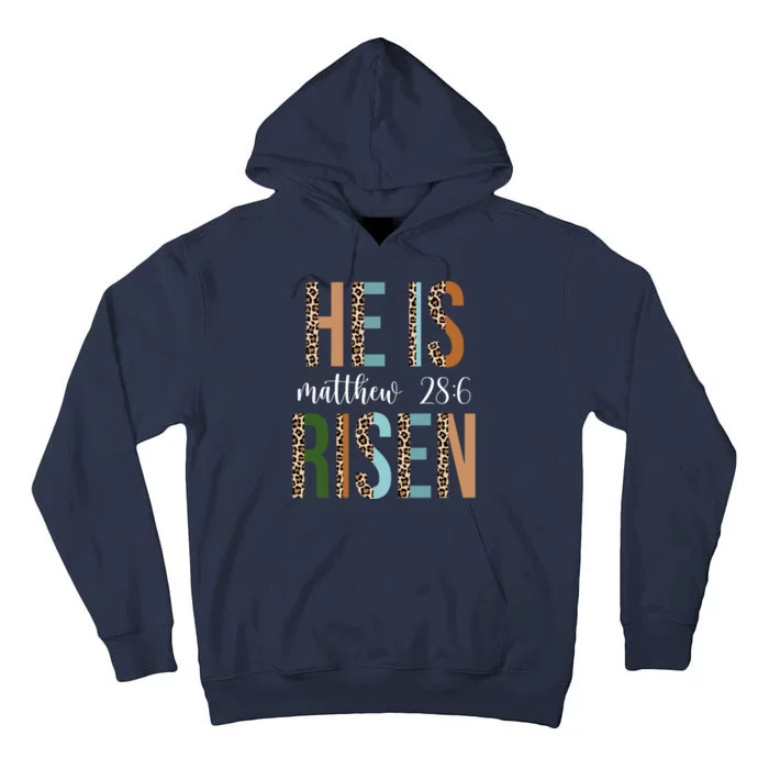 He Is Risen Matthew Bible Verse Tall Hoodie