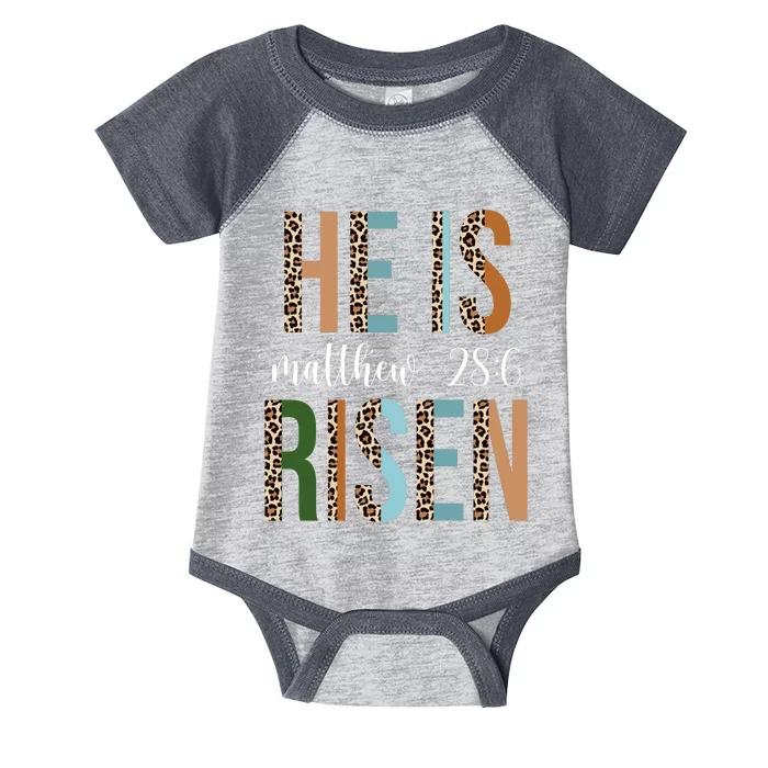 He Is Risen Matthew Bible Verse Infant Baby Jersey Bodysuit