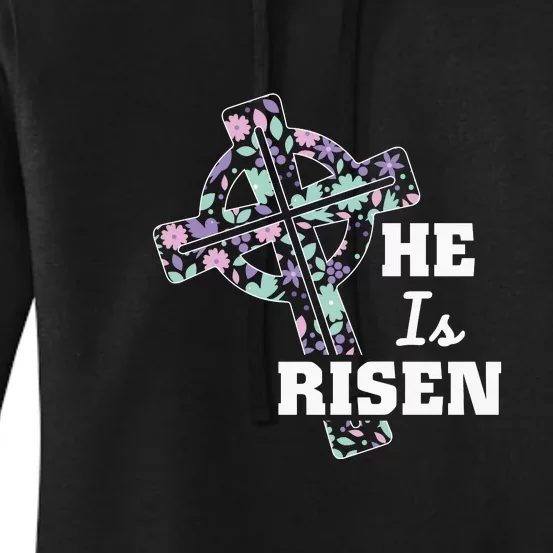 He Is Risen Christian Happy Easter Day Gift Women's Pullover Hoodie