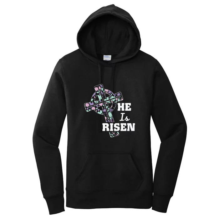 He Is Risen Christian Happy Easter Day Gift Women's Pullover Hoodie