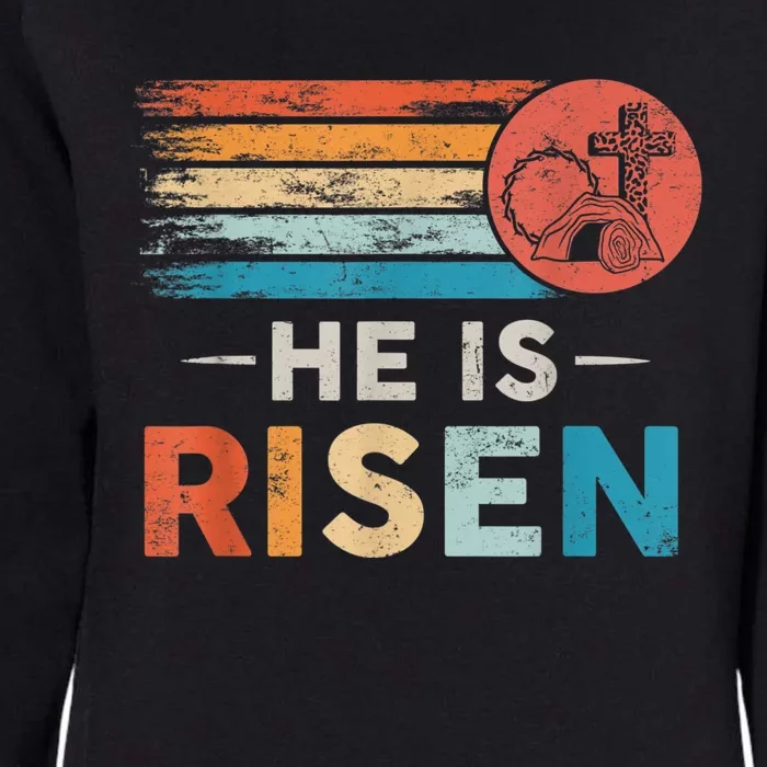 He Is Risen Sun Resurrection Easter Christian Men Women Womens California Wash Sweatshirt