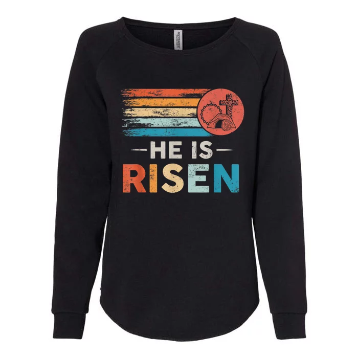 He Is Risen Sun Resurrection Easter Christian Men Women Womens California Wash Sweatshirt