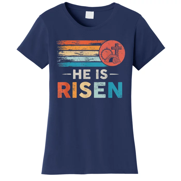 He Is Risen Sun Resurrection Easter Christian Men Women Women's T-Shirt