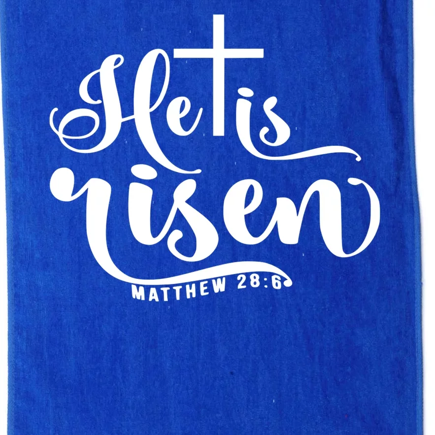 He Is Risen Matthew 28:6 Easter Cross Platinum Collection Golf Towel