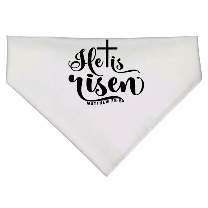 He Is Risen Matthew 28:6 Easter Cross USA-Made Doggie Bandana