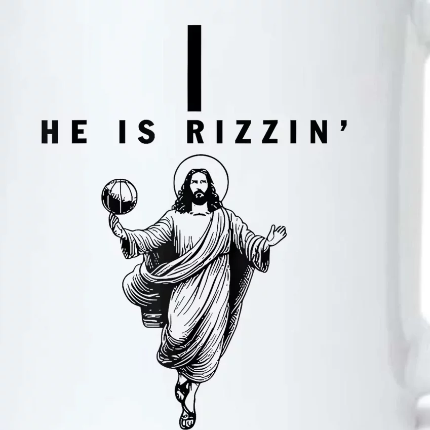 He Is Rizzin Easter Jesus Basketball Christian Religious Black Color Changing Mug