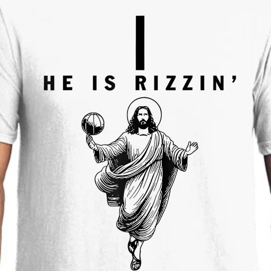 He Is Rizzin Easter Jesus Basketball Christian Religious Pajama Set