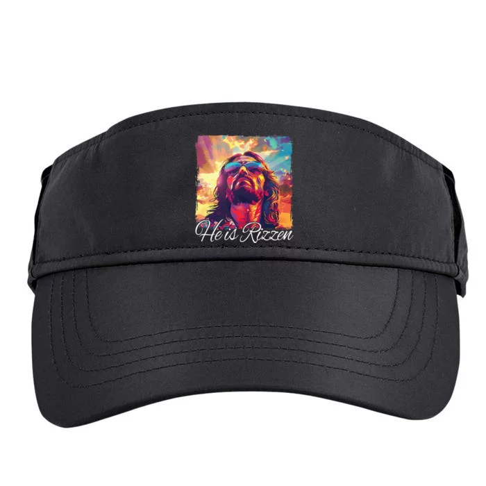 He Is Rizzen Jesus Adult Drive Performance Visor