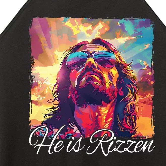 He Is Rizzen Jesus Women’s Perfect Tri Rocker Tank