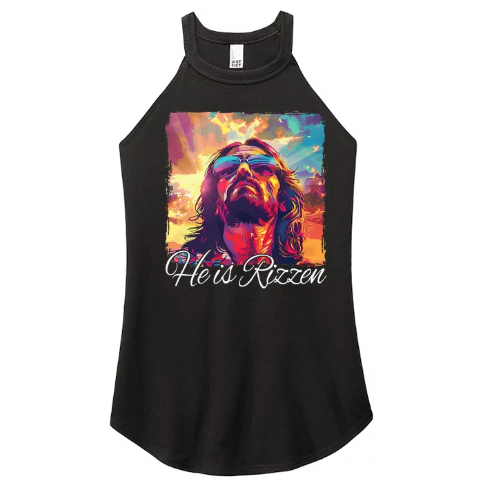 He Is Rizzen Jesus Women’s Perfect Tri Rocker Tank