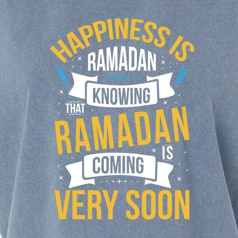 Happiness Is Ramadan Knowing That Ramadan Gift For Ramadan Mubarak Garment-Dyed Women's Muscle Tee