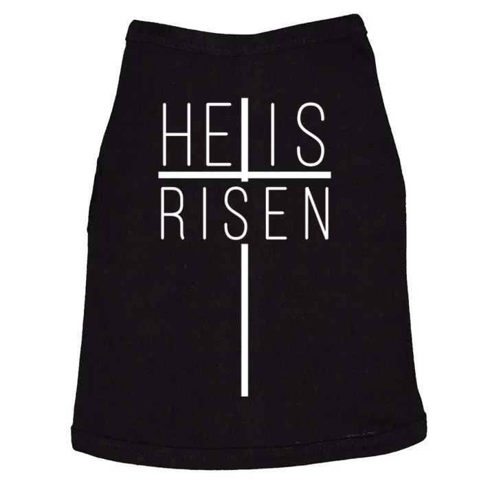 Hell Is Risen Cross Christianity Doggie Tank