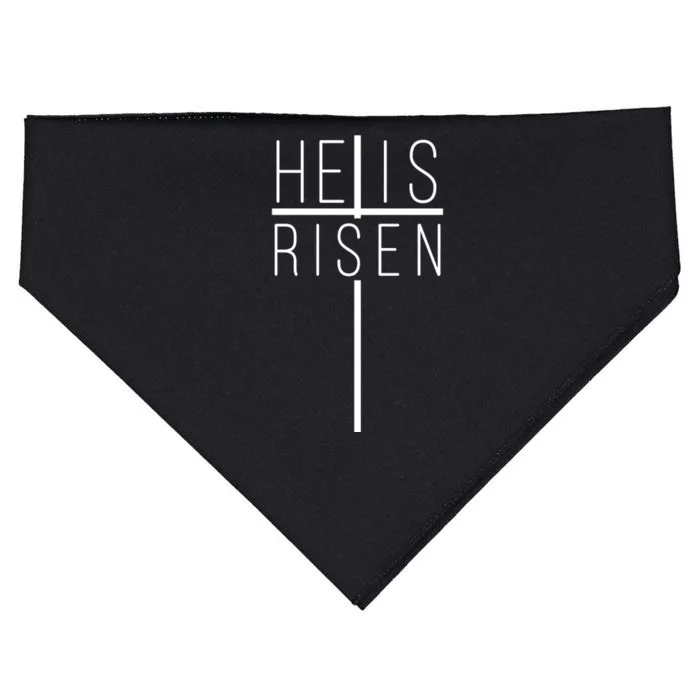 Hell Is Risen Cross Christianity USA-Made Doggie Bandana