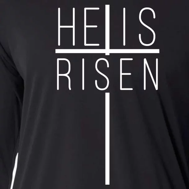 Hell Is Risen Cross Christianity Cooling Performance Long Sleeve Crew