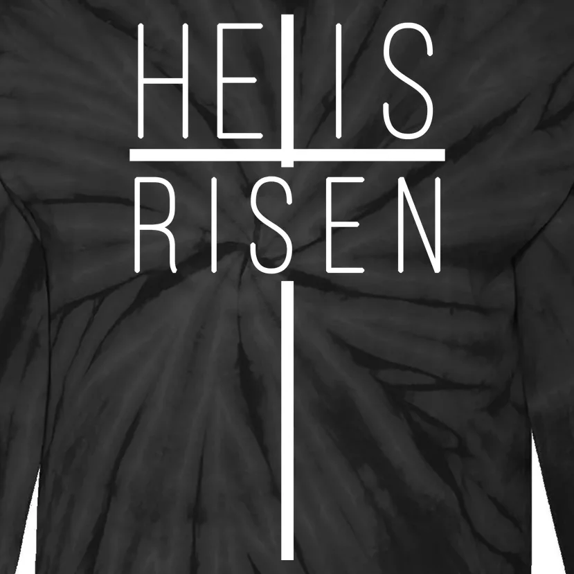 Hell Is Risen Cross Christianity Tie-Dye Long Sleeve Shirt