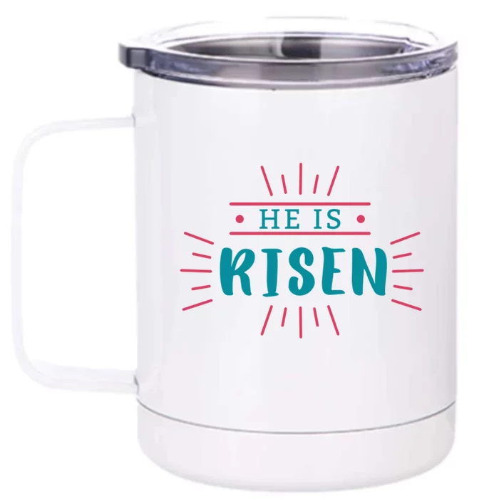 He Is Risen Easter Jesus Front & Back 12oz Stainless Steel Tumbler Cup