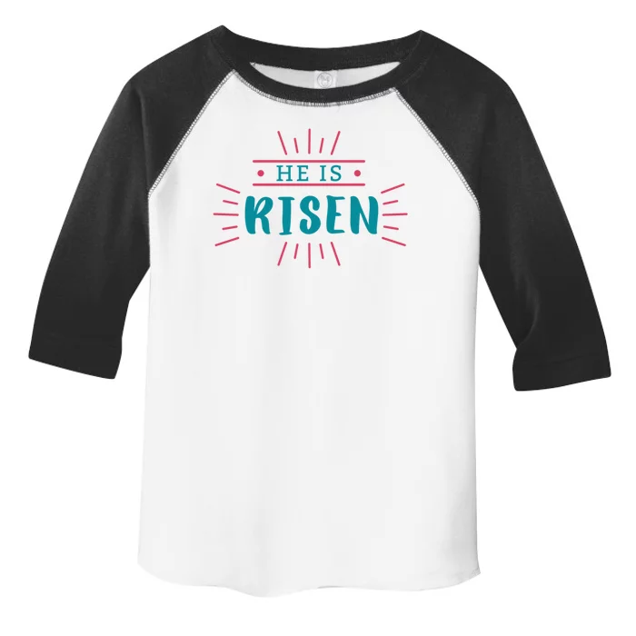 He Is Risen Easter Jesus Toddler Fine Jersey T-Shirt