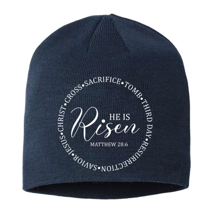 He Is Risen Matthew Easter Verse 8 1/2in Sustainable Knit Beanie