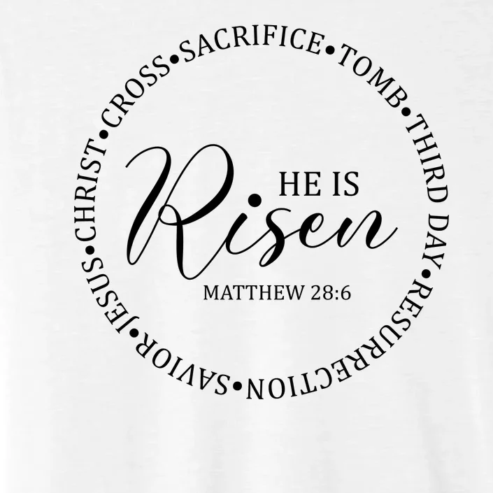 He Is Risen Matthew Easter Verse ChromaSoft Performance T-Shirt