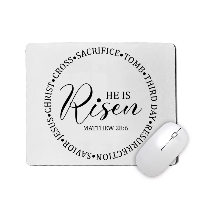 He Is Risen Matthew Easter Verse Mousepad