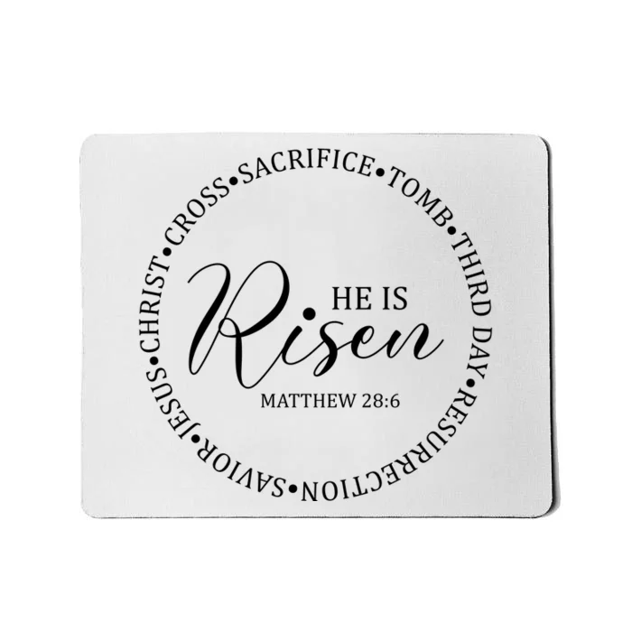 He Is Risen Matthew Easter Verse Mousepad