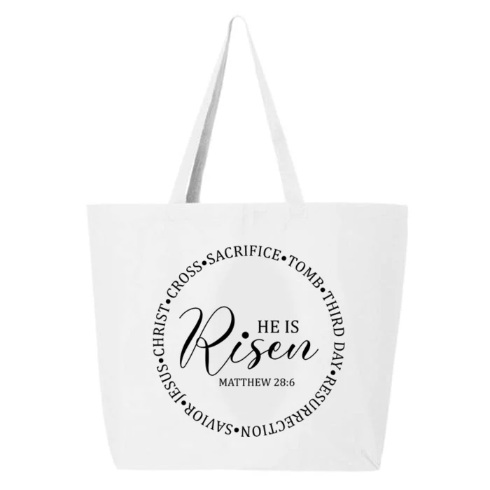 He Is Risen Matthew Easter Verse 25L Jumbo Tote