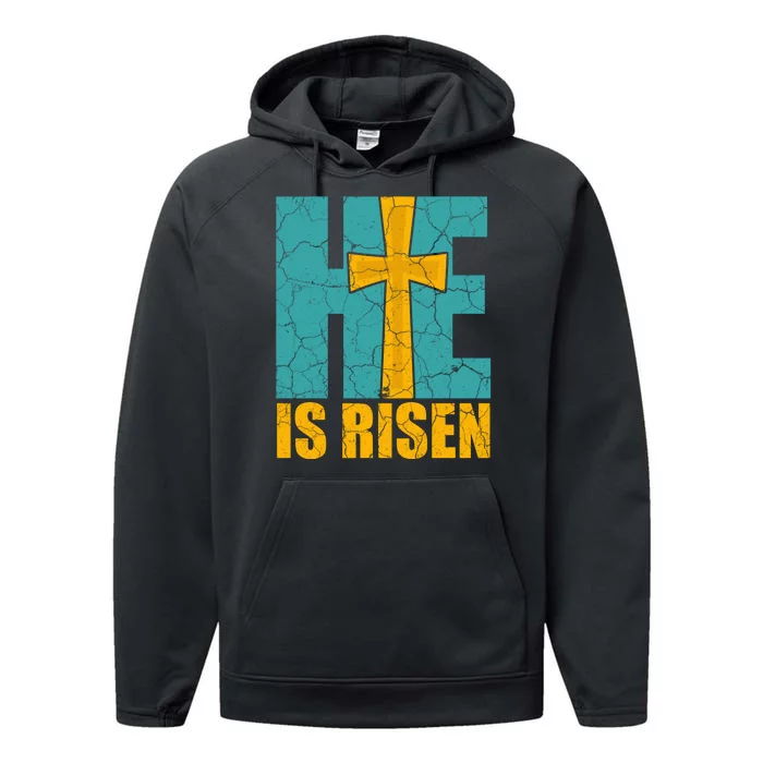 He Is Risen Jesus Christ Christian Performance Fleece Hoodie