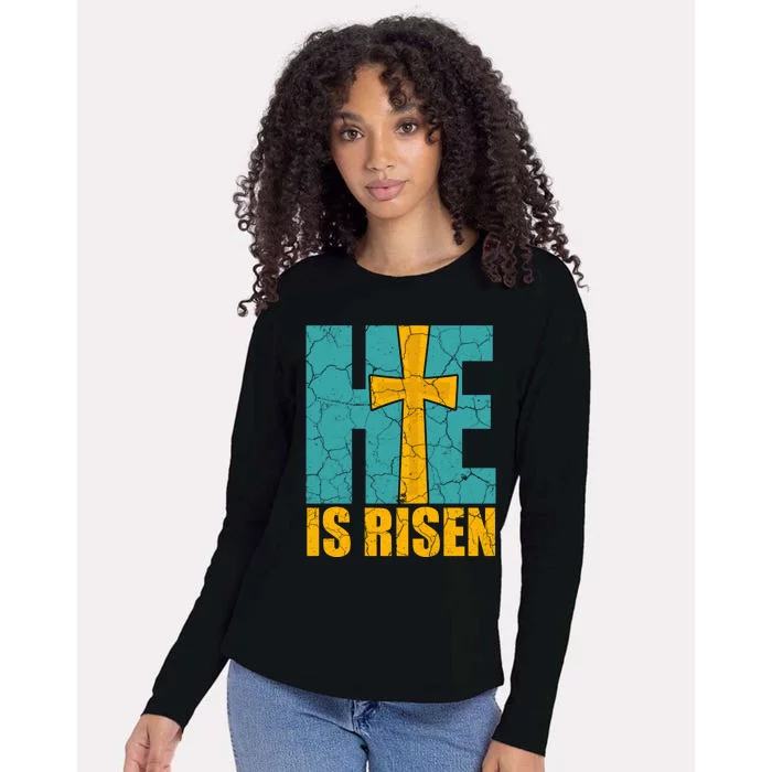 He Is Risen Jesus Christ Christian Womens Cotton Relaxed Long Sleeve T-Shirt