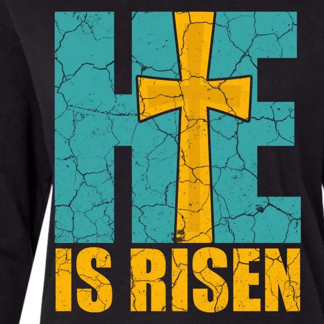 He Is Risen Jesus Christ Christian Womens Cotton Relaxed Long Sleeve T-Shirt