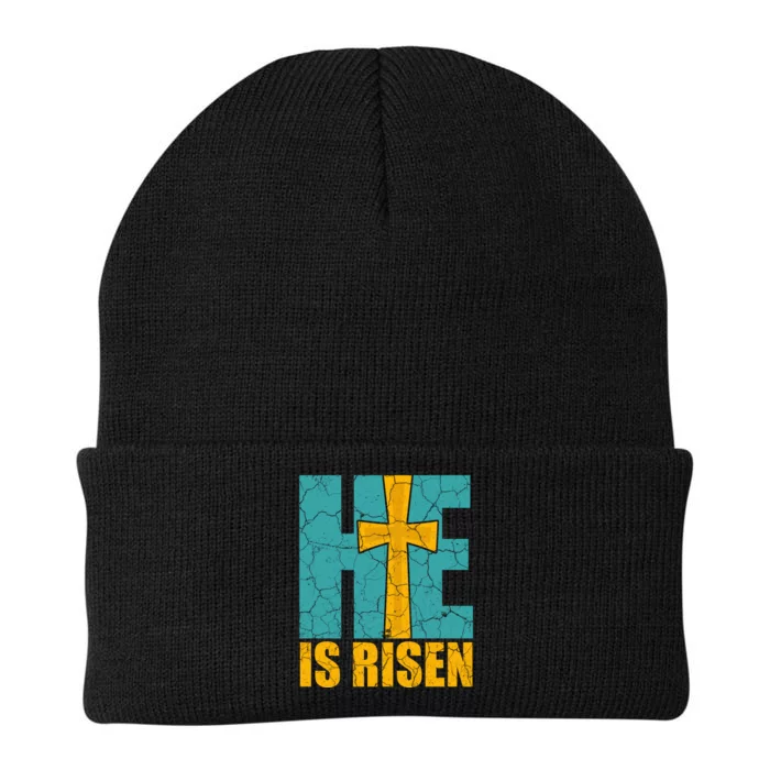 He Is Risen Jesus Christ Christian Knit Cap Winter Beanie