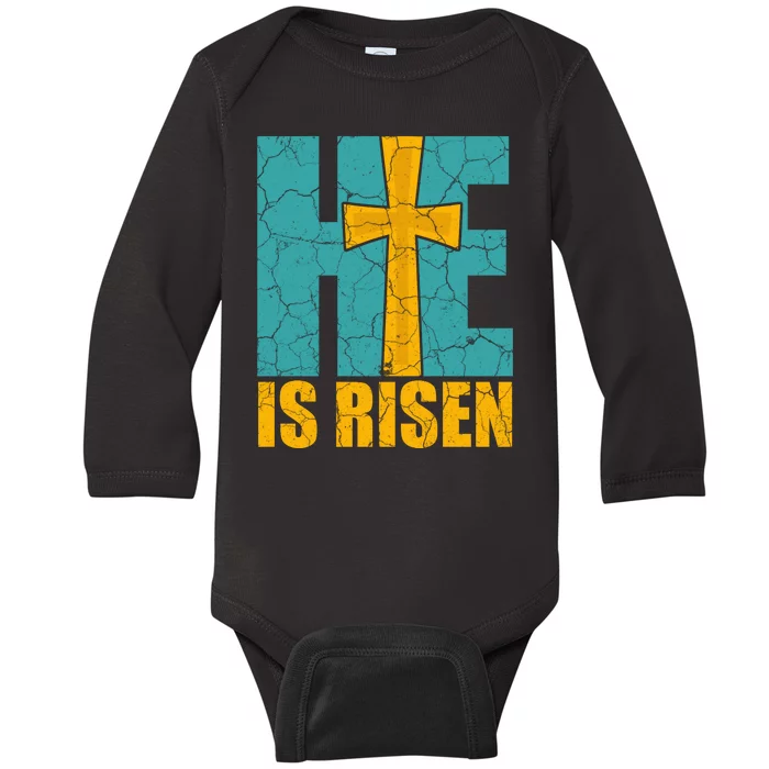 He Is Risen Jesus Christ Christian Baby Long Sleeve Bodysuit