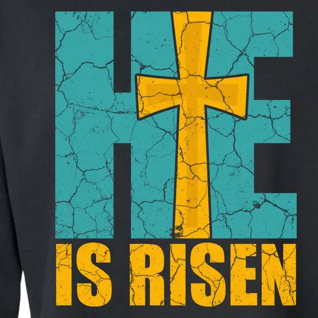 He Is Risen Jesus Christ Christian Cropped Pullover Crew