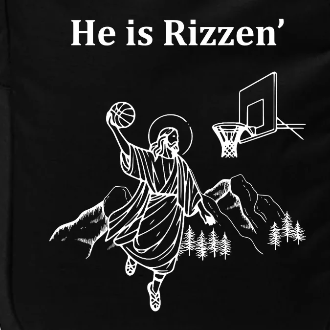 He Is Rizzen Jesus Christ He Has Risen Basketball Dunking Impact Tech Backpack