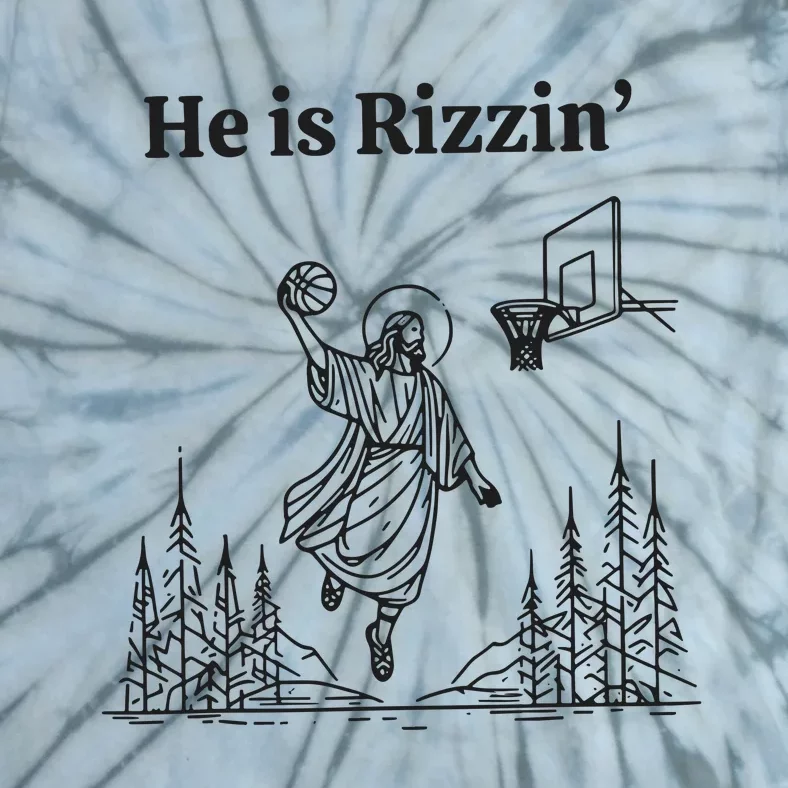 He Is Rizzen Basketball Tie-Dye T-Shirt