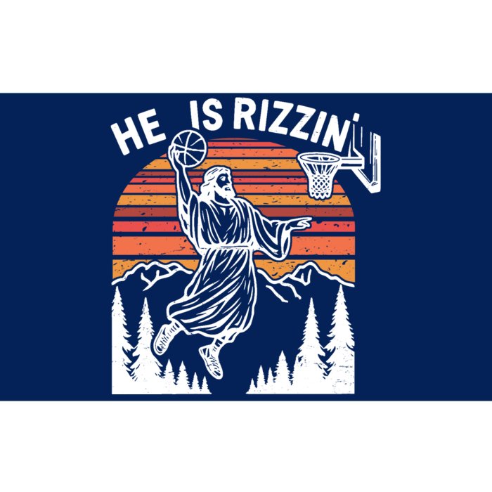 He Is Rizzin Easter Jesus Christian Basketball Bumper Sticker