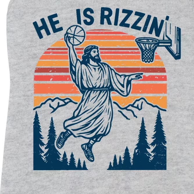 He Is Rizzin Easter Jesus Christian Basketball Women's Racerback Tank