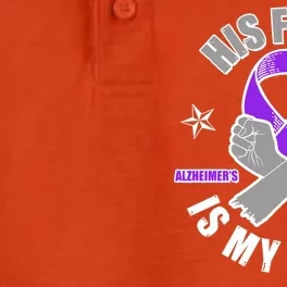 His Fight Is My Fight Alzheimer's Awareness Dry Zone Grid Performance Polo