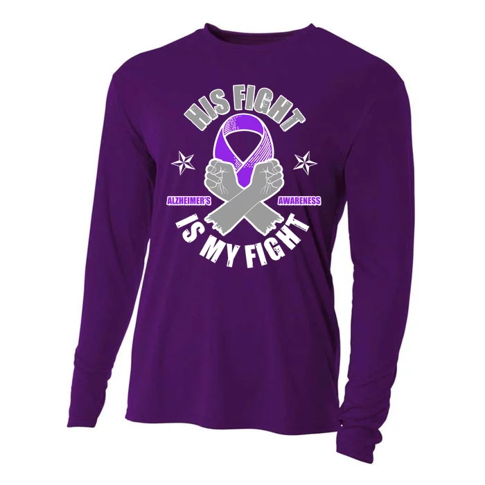 His Fight Is My Fight Alzheimer's Awareness Cooling Performance Long Sleeve Crew