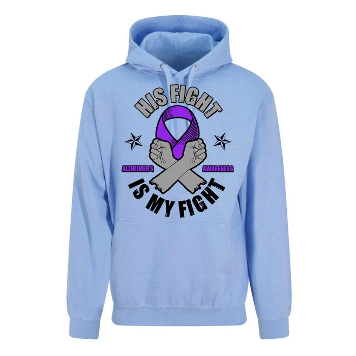 His Fight Is My Fight Alzheimer's Awareness Unisex Surf Hoodie