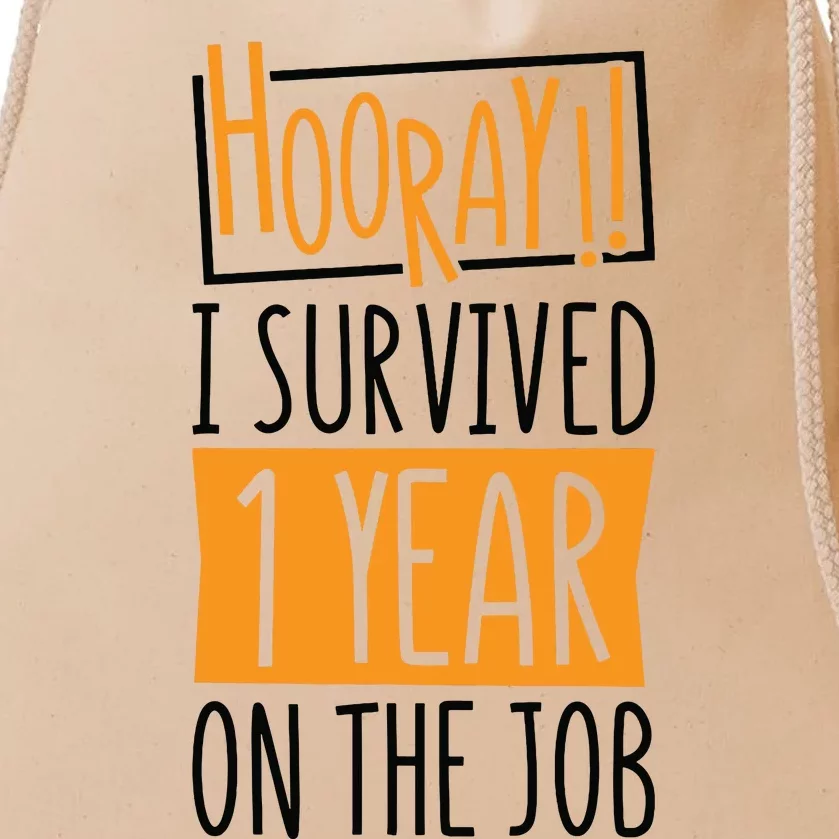 Hooray I Survived 1 Year Employees Appreciation Day Drawstring Bag