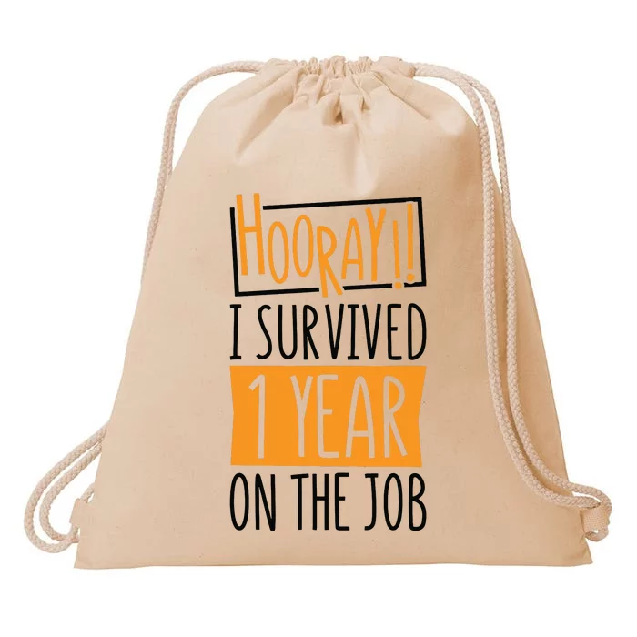 Hooray I Survived 1 Year Employees Appreciation Day Drawstring Bag