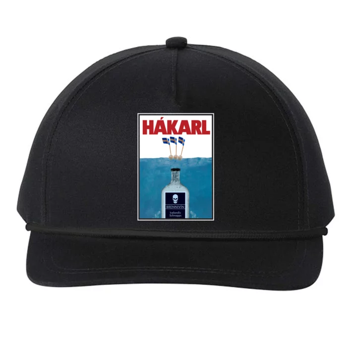 Hakarl Iceland Shark Brennivín Shot Viking Foodie Gift Snapback Five-Panel Rope Hat