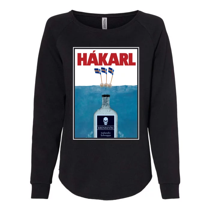 Hakarl Iceland Shark Brennivín Shot Viking Foodie Gift Womens California Wash Sweatshirt