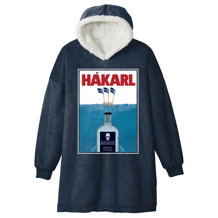 Hakarl Iceland Shark Brennivín Shot Viking Foodie Gift Hooded Wearable Blanket